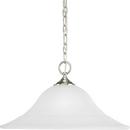 85 in. 150W 1-Light Medium E-26 Incandescent Pendant in Brushed Nickel