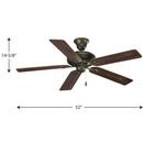 Progress Lighting Forged Bronze 52 in. 5-Blade Ceiling Fan 