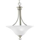 100W 3-Light Hall and Foyer Fixture in Brushed Nickel