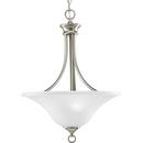 Progress Lighting Brushed Nickel 100W 3-Light Hall and Foyer Fixture 