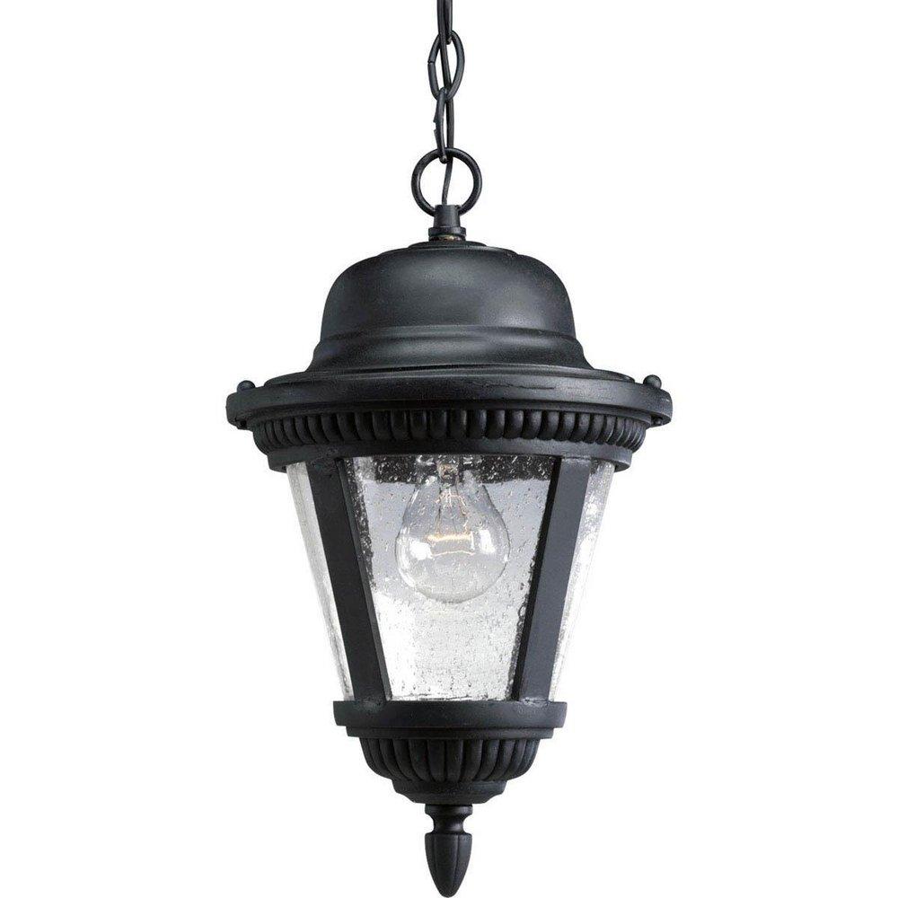 Progress Lighting Textured Black 100W 1-Light Hanging Lantern 