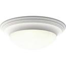Progress Lighting White 60W 3-Light Medium Base Flush Mount Ceiling Light 
