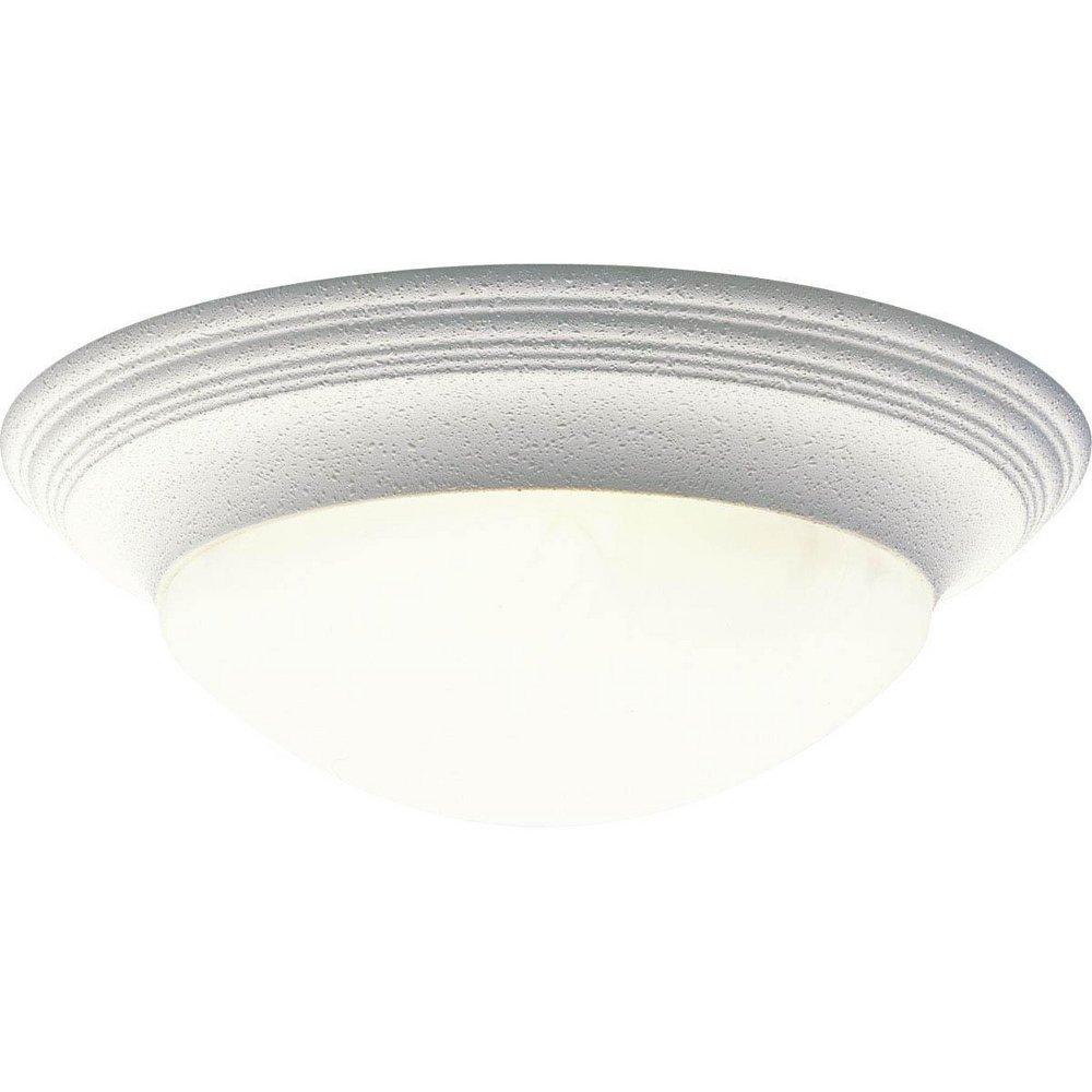 Progress Lighting White 60W 3-Light Medium Base Flush Mount Ceiling Light 