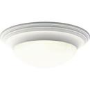 Progress Lighting White 60W 3-Light Medium Base Flush Mount Ceiling Light 