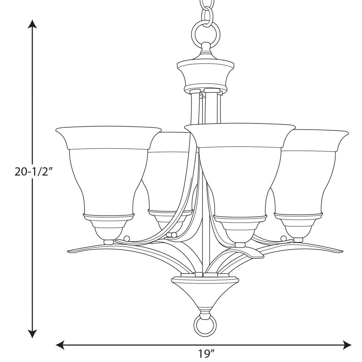 Progress Lighting Antique Bronze 100W 4-Light Medium E-26 Incandescent Chandelier 