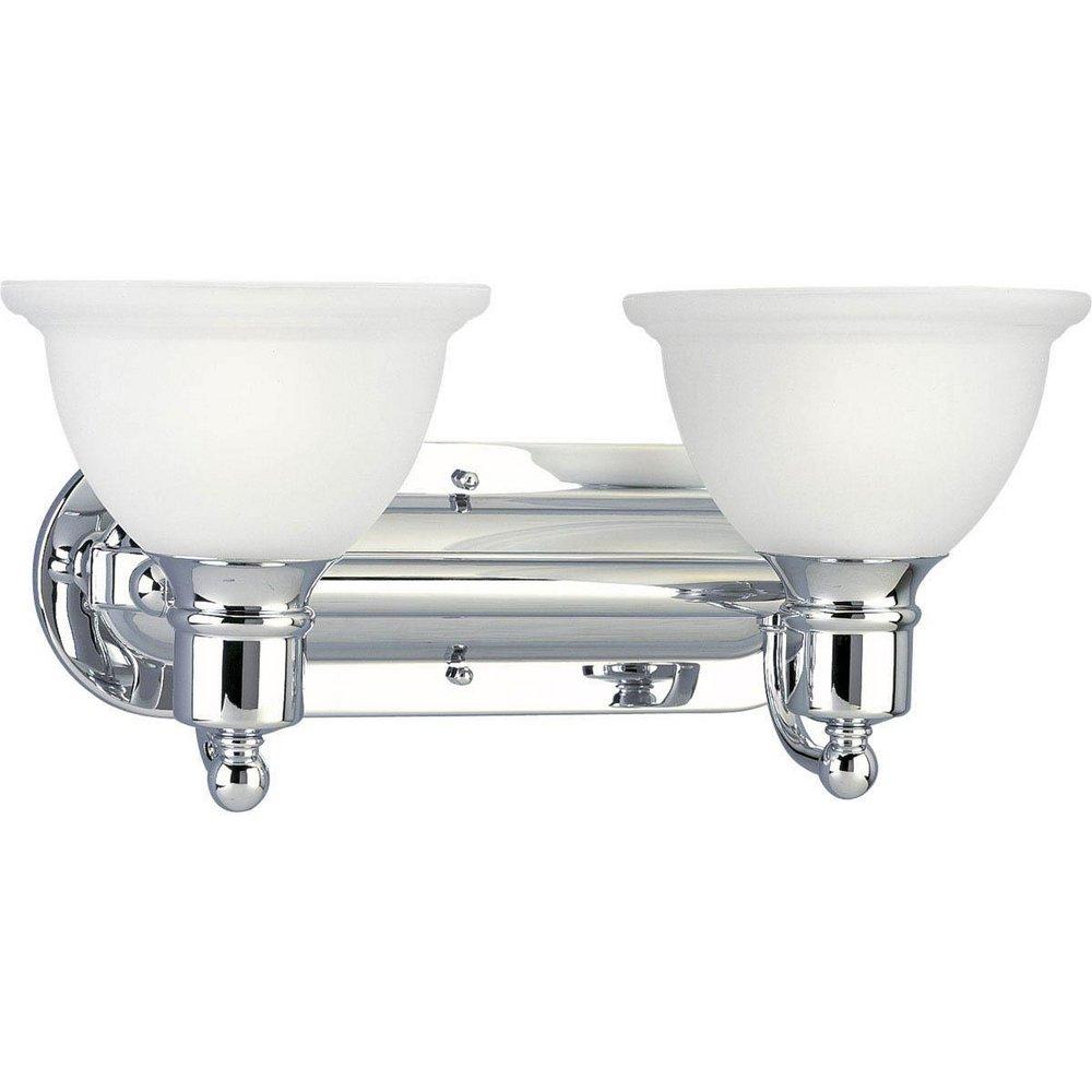 Progress Lighting Polished Chrome 2 Light 100W Vanity Light Fixture 