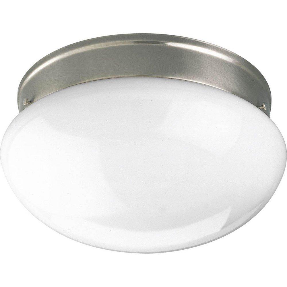 Progress Lighting Brushed Nickel 11-3/4 in. 2-Light Close-to-Ceiling Fixture 