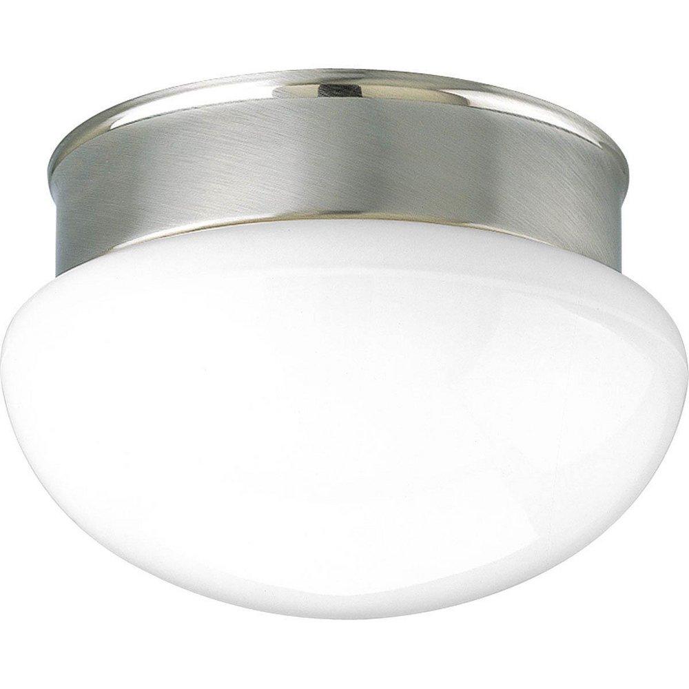Progress Lighting Brushed Nickel 60W 2-Light Medium Base Fitter Close-to-Ceiling Light 
