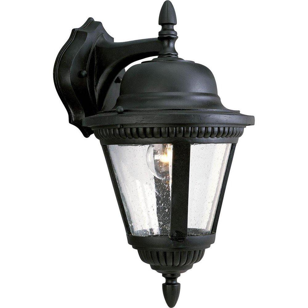 Progress Lighting Textured Black 9 in. 100W 1-Light Medium Wall Lantern 