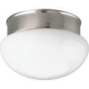 1 Light 60W CTC Fixture White Glass Brushed Nickel
