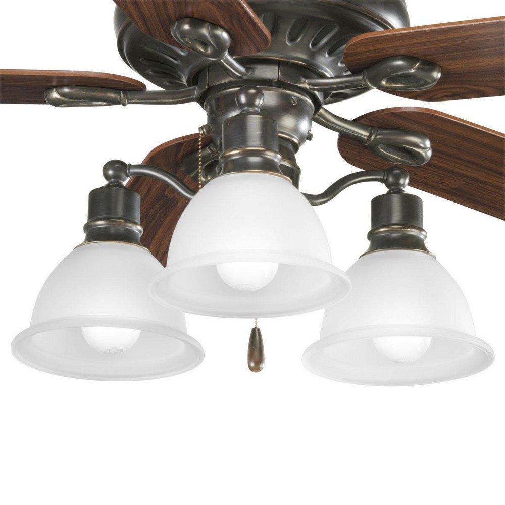 Progress Lighting Antique Bronze 60 W 3-Light Medium Fan Light Kit 