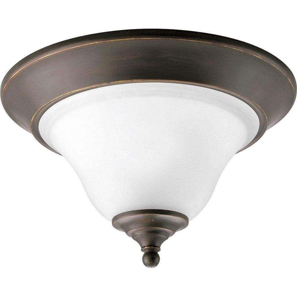 Progress Lighting Antique Bronze 100 W 1-Light Medium Flush Mount Close-to-Ceiling Fixture Light 