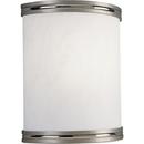 8-7/8 in. 1-Light Wall Sconce in Brushed Nickel with Acrylic Alabaster Glass Shade