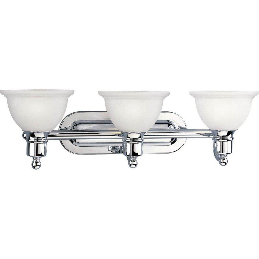 Progress Lighting Polished Chrome 27-1/2 in. 100W 3-Light Vanity Fixture 
