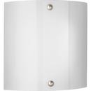 Progress Lighting Brushed Nickel 11-1/4 in. 2-Light Wall Sconce with Smooth White Glass Shade 