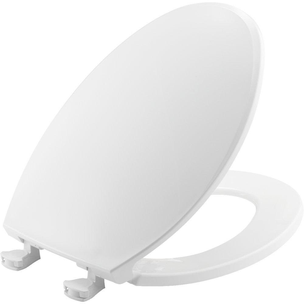 Bemis White Elongated Closed Front with Cover 