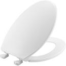 Bemis White Elongated Closed Front with Cover 