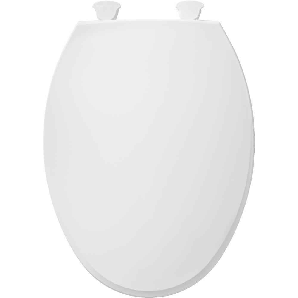 Bemis White Elongated Closed Front with Cover 