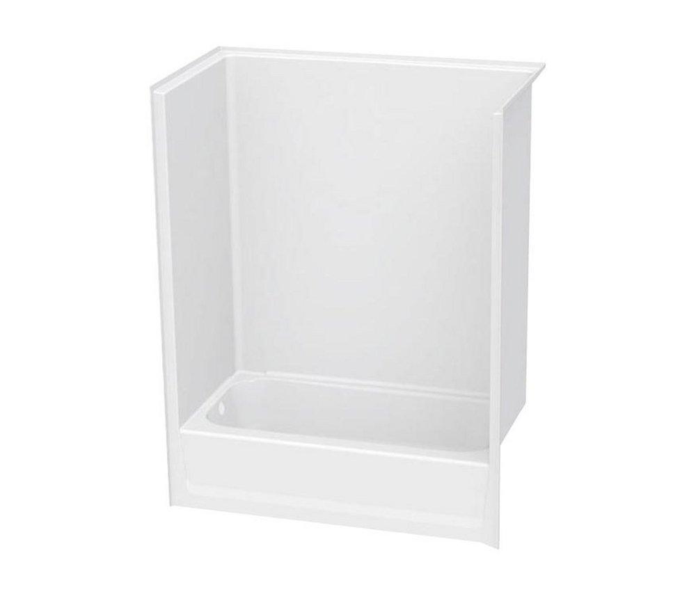 Aquatic White 60 x 33-1/4 in. Tub & Shower Unit 