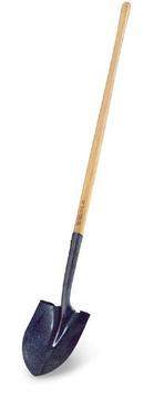27 in. Round Point Shovel with Handle