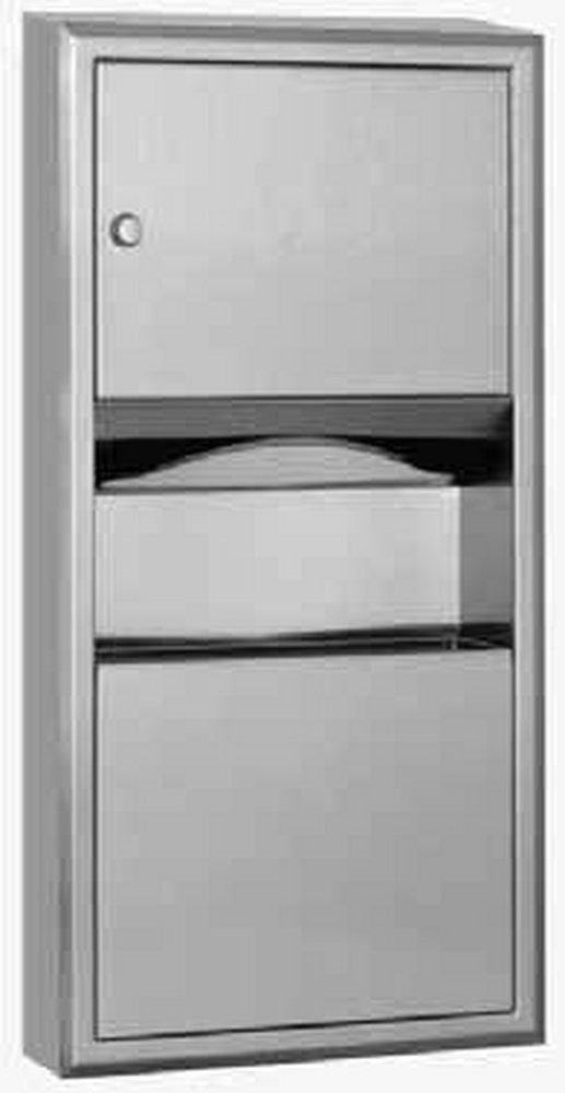 Bobrick Satin Stainless Steel Towel Waste Surface Mounted 