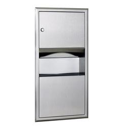 Towel Dispenser Waste Receptacle in Satin Stainless Steel