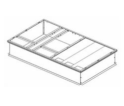 46 x 6 in. Curb Box Galvanized Steel 18 ga