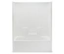 Aquatic White 60 x 17 in. Smooth Tile Tub and Shower in White 