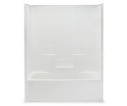 60 in. x 33-1/4 in. Tub & Shower Unit in White with Right Drain