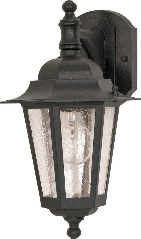 NUVO Textured Black 13 in. 60W Medium Lantern 