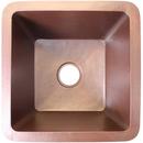 Linkasink Weathered Copper 16 X 16 Small Square SINK With 3-1/2 Drain Weathered Copper 