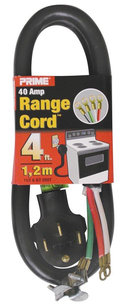 PRIME&reg; Black 40 Amp Appliance Cord 