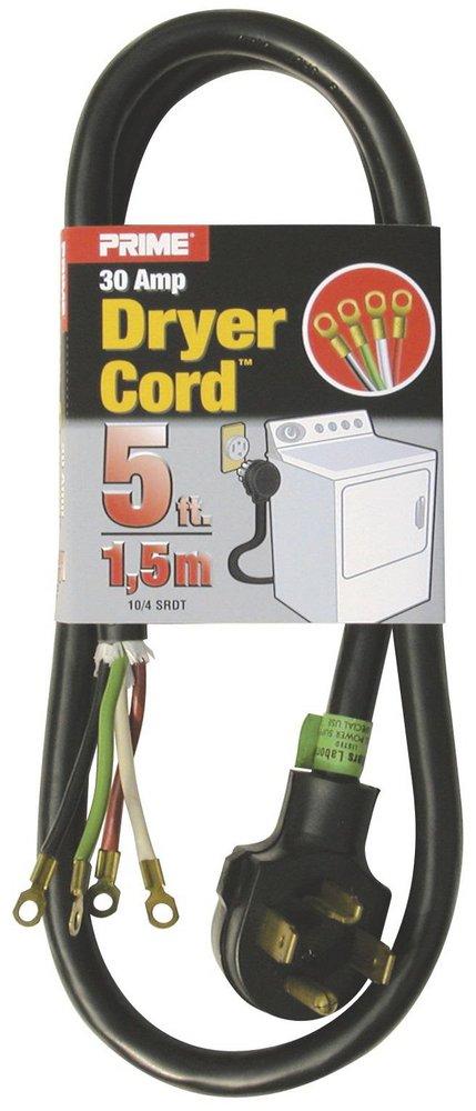 5 Feet 30 AMP DRYER CORD Black image number 0