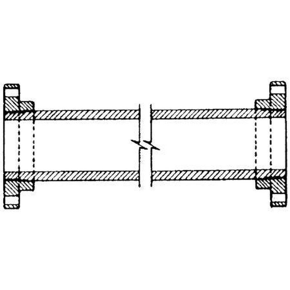 Custom Fab 6 in. Bituminous Tar Coated Flanged Ductile Iron Pipe 