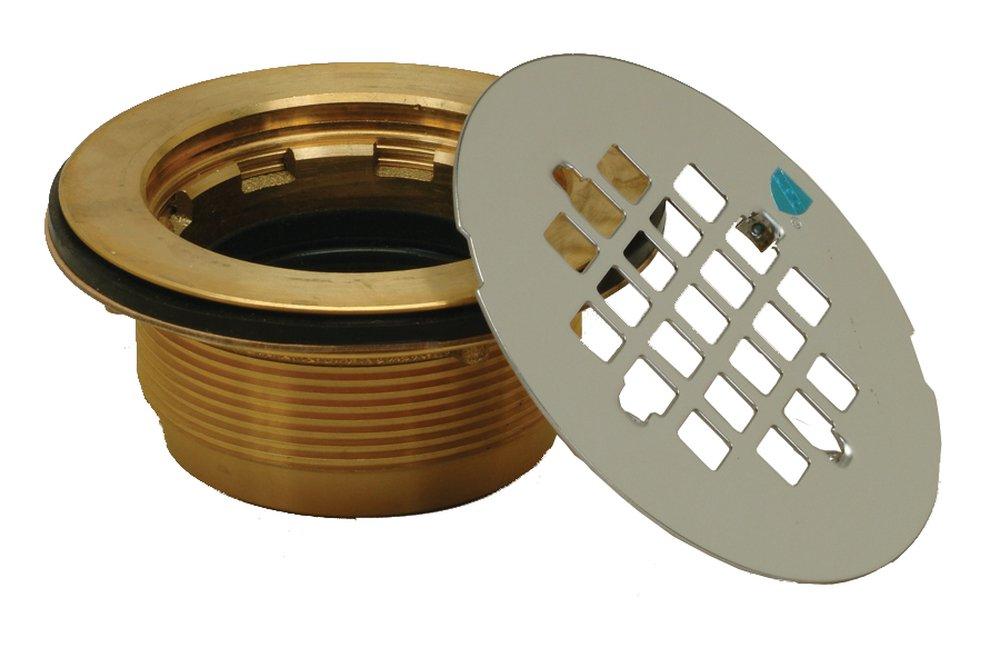 PROFLO® 2 in. Brass  No Caulk Shower Drain with 4-1/2 in. Strainer 