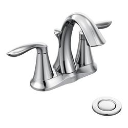 Two Handle Centerset Bathroom Sink Faucet in Polished Chrome