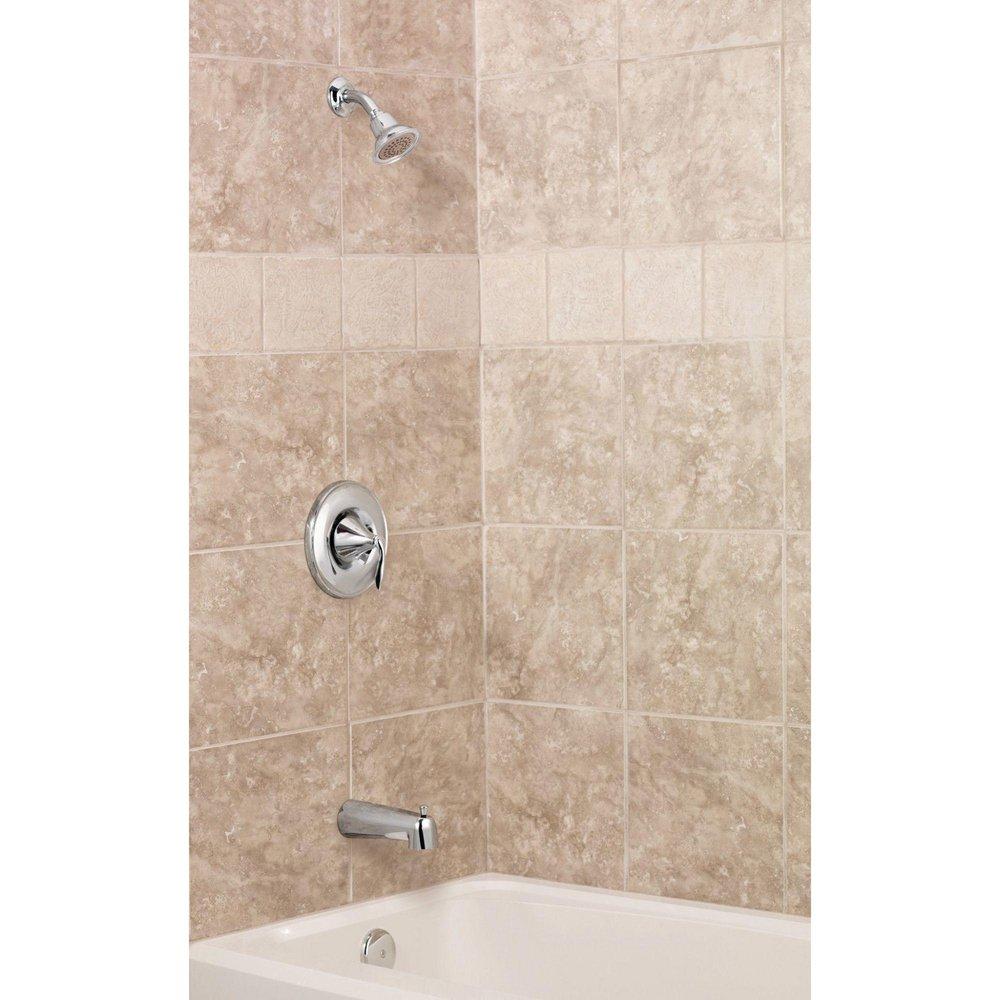 Moen Brushed Nickel Single Handle Single Function Bathtub & Shower Faucet (Trim Only) 