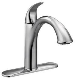 Single Handle Pull Out Kitchen Faucet in Chrome