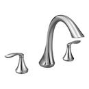 Moen Polished Chrome Roman Tub Faucet Double Lever Handle High Arc 