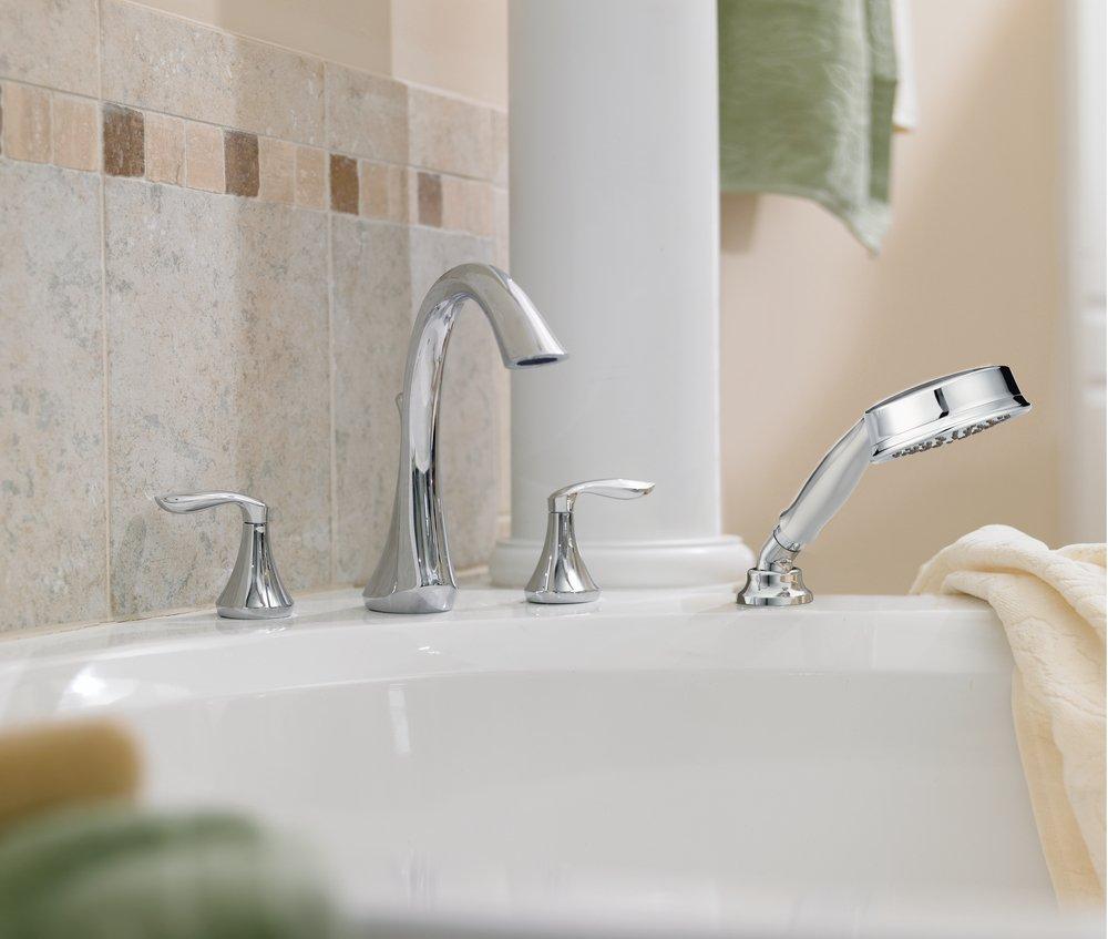 Moen Polished Chrome Two Handle Roman Tub Faucet Trim Only 