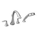 Moen Polished Chrome Roman Tub Faucet with Hand Shower Double Lever Handle High Arc 