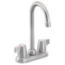 Two Lever Handle Bar Faucet in Brushed Chrome