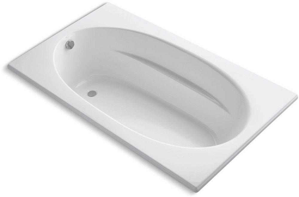 KOHLER White 72 x 42 in. Drop-In Bathtub with Reversible Drain 