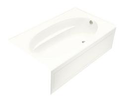 72 in. x 42 in. Soaker Alcove Bathtub with Right Drain in White
