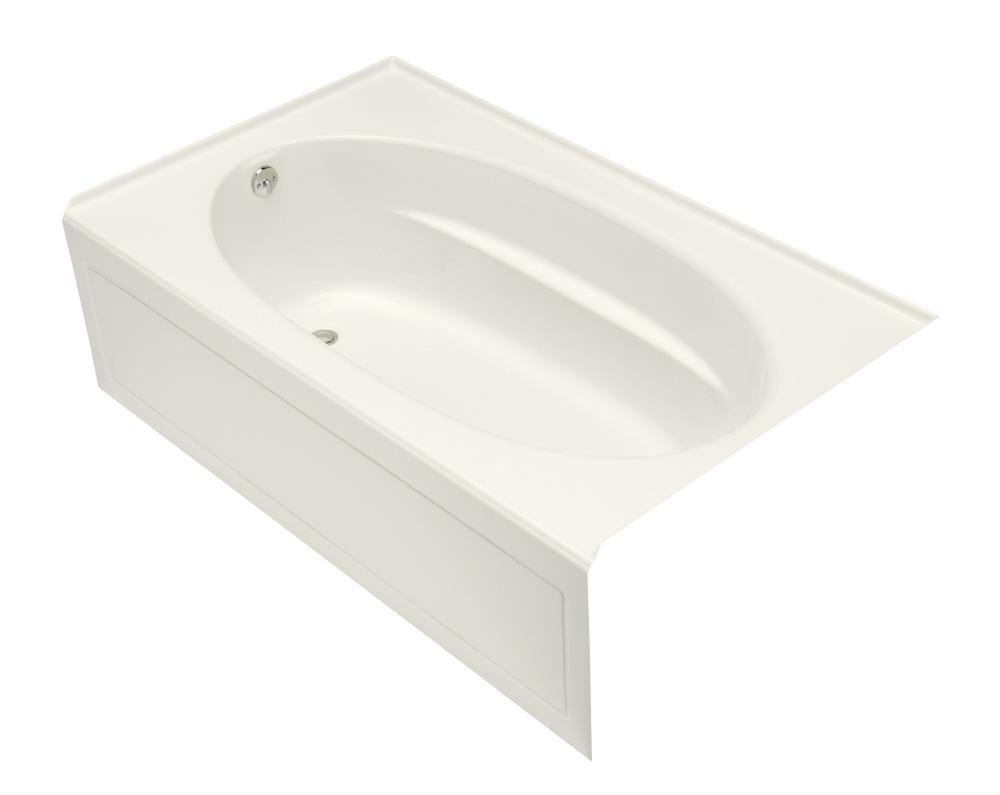 KOHLER Biscuit 72 x 42 in. Soaker Alcove Bathtub Left Drain 