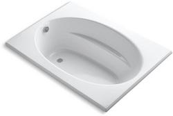 60 x 42 in. Soaker Drop-In Bathtub with Reversible Drain in White