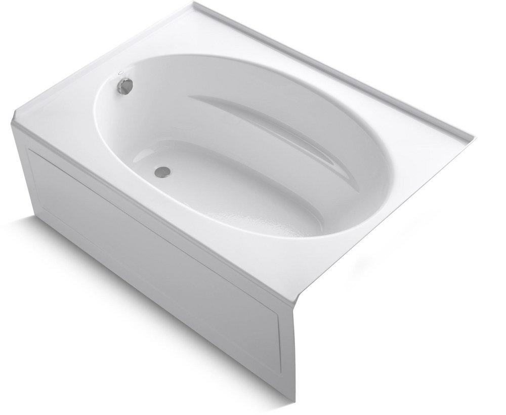 KOHLER White 60 x 42 in. Soaker Alcove Bathtub Left Drain 
