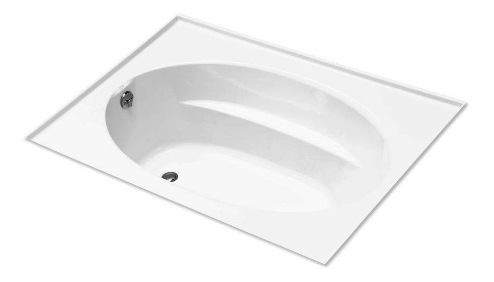 KOHLER White 60 x 42 in. Soaker Alcove Bathtub Left Drain 