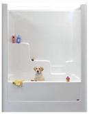 60 in. x 32-1/2 in. Tub & Shower Unit in White with Right Drain