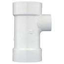 White PVC DWV Sanitary Tee with 2 